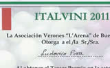 Certificado ITALVINI 2011